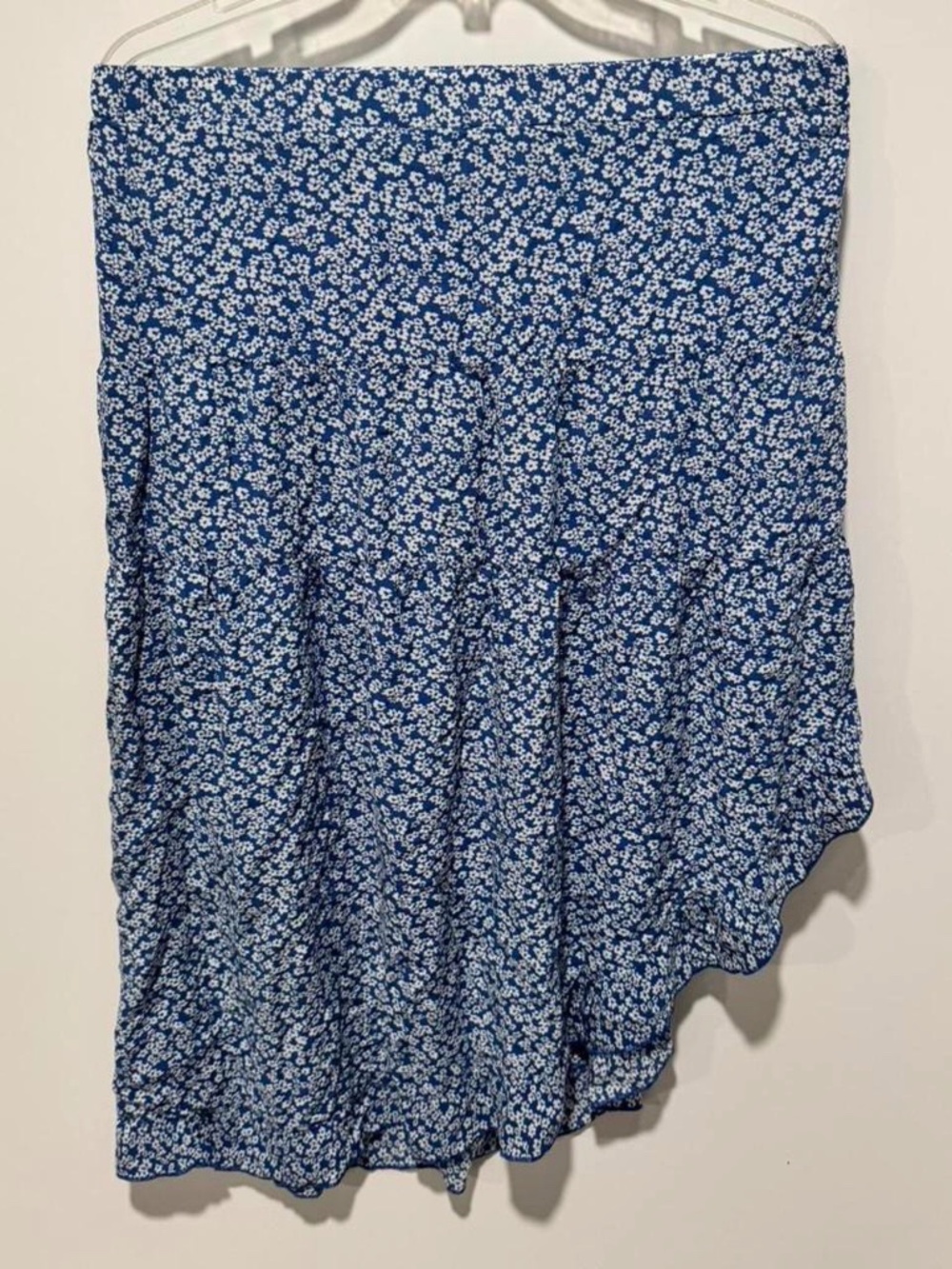 BTFBM Blue Floral Midi Skirt